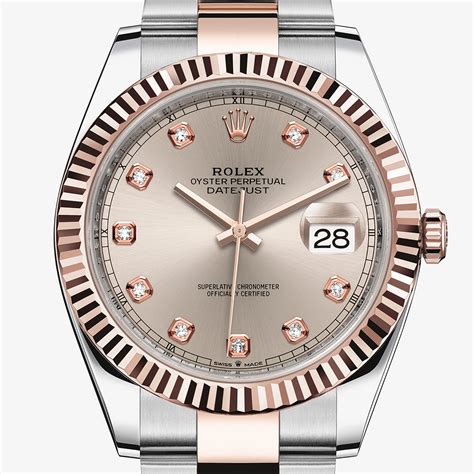 Rolex Datejust 41 watch: Oystersteel and Everose gold